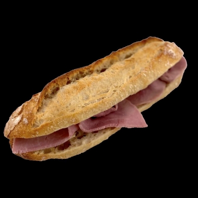 Sandwich baguette jambon beurre