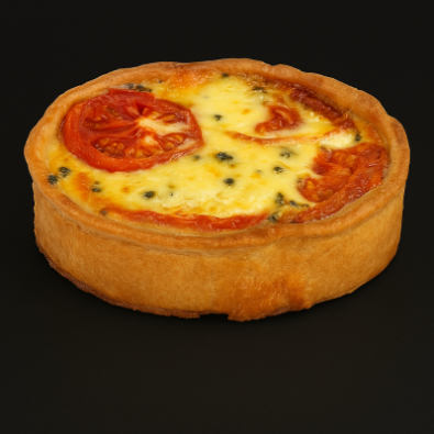 Quiche tomate pesto et parmesan