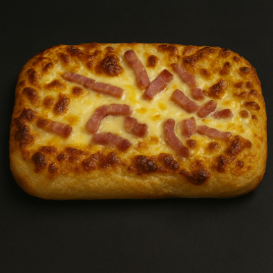 Pizza blanche lardons fromage